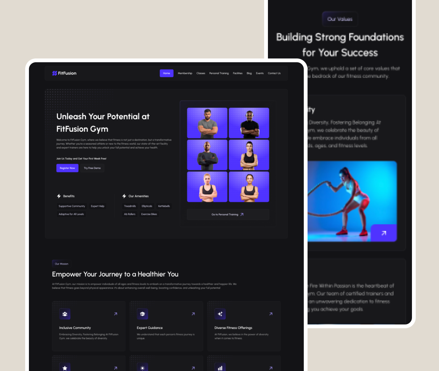 Fit Fusion Gym Website Design